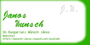 janos wunsch business card